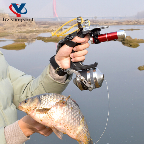 Grande puissance nouvelle fronde de pêche avec Laser chasse en plein air catapulte en plein air pêche composé arc attraper le poisson ► Photo 1/6