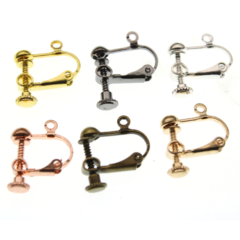 Clip pour boucles d'oreilles à tête ronde de 16mm, Clip pour boucles d'oreilles, pièces pour boucles d'oreilles non percées, découverte de la fabrication de bijoux, bricolage fait à la main, 20 pièces/lot ► Photo 1/2