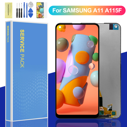 100% LCD d'origine pour Samsung Galaxy A11 LCD écran tactile numériseur assemblée pour Galaxy A11 A115 A115F/DS A115F A115M ► Photo 1/6