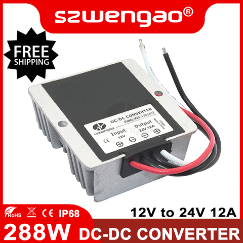 Szwengao 12 V à 24 V 1A 2A 3A 5A 8A 10A 12A 15A 20A convertisseur cc 12 volts à 24 volts régulateur de tension de suralimentation ► Photo 1/6