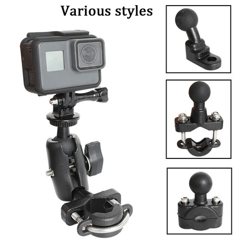 Pour GoPro 8 support de guidon de moto Yi 4K support de RAM de rétroviseur arrière pour Sony SJCAM EKEN go pro DJI Osmo accessoire de caméra d'action ► Photo 1/6