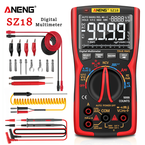 ANENG SZ18 multimetre multimeter numérique 9999 professionel multimètre testeur acdc tester condensateur vrai RMS testeur analogique Multimetro bricolage Transistor condensateur NCV testeurs Lcr mètre voltmeter ► Photo 1/6