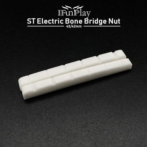 Écrou de pont de guitare électrique, 42mm/43mm, en os, écrou de pont pour 6 cordes, ST TL, accessoires de guitare électrique ► Photo 1/6