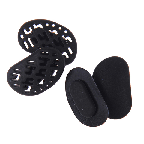 2 paires de coussinets nasaux souples en Silicone noir, ajouré, baïonnette, lunettes de soleil, confortables, antidérapantes ► Photo 1/6