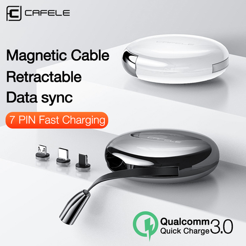 Cafele luxe USB C de charge magnétique pour iPhone Type C Micro câble de chargeur rétractable 120cm 3A câble de USB C de charge rapide ► Photo 1/6