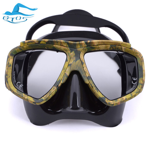 Masque de plongée professionnel anti-brouillard pour la myopie, équipement de pêche sous-marine, masques de natation, lunettes, lentilles de myopie à courte vue ► Photo 1/6