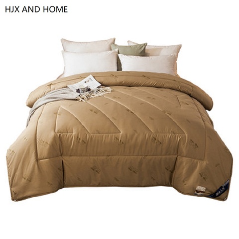 Couette épaisse et chaude en fourrure de chameau, couverture pour l'hiver, double, simple, double, double, King, Queen Size, haute qualité ► Photo 1/5