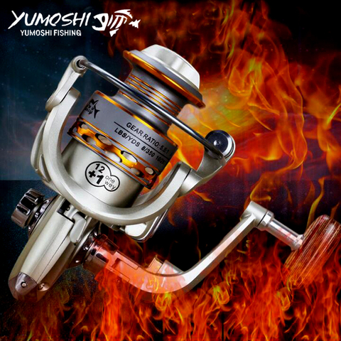 Yumoshi DX 1000-7000 13BB 5.5: 1 moulinet de pêche roue bobine de métal moulinets de pêche filature outils de pêche vente chaude ► Photo 1/6