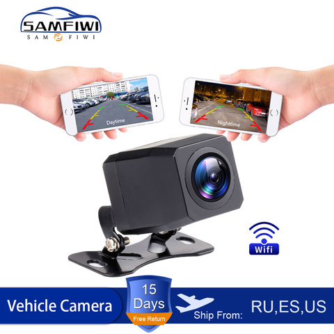 2022 nouveau sans fil voiture vue arrière caméra WIFI caméra de recul tableau de bord caméra HD Vision nocturne Mini corps tachygraphe pour iPhone et Android ► Photo 1/6