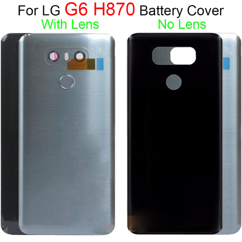 Pour Lg g6 batterie couvercle arrière boîtier de porte avec lentille de caméra verre empreinte digitale LS993 US997 VS998 H870 pour LG G6 porte de la batterie ► Photo 1/3