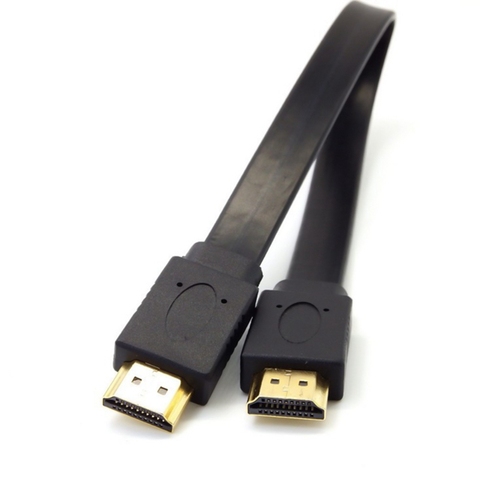 Câble HDMI de haute qualité, 30cm, 1 pièce, cordon plat mâle à mâle, compatible 3D, pour Audio et vidéo, HDTV ► Photo 1/1