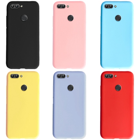 Jolie coque en Silicone de couleur unie pour Huawei P Smart, étui de téléphone portable de 2022 pouces, 2017, FIG-LX1, PSmart 5.65 ► Photo 1/6