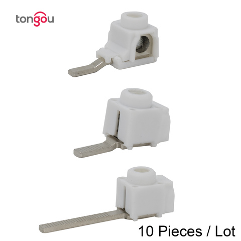 Connecteur de fil électrique TONGOU, 10 pièces/lot 25 mm², bornes pour disjoncteur de barre de bus, boîte de Distribution ► Photo 1/6