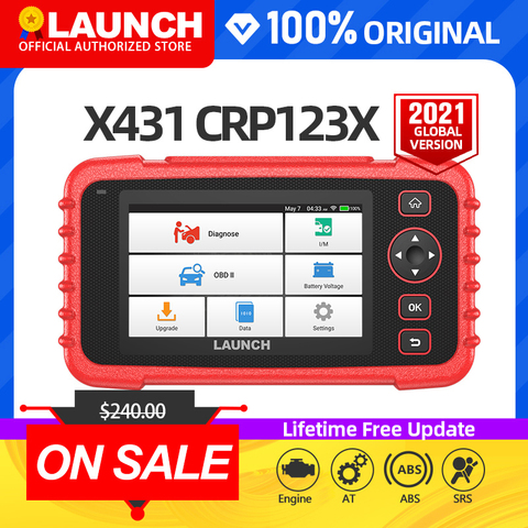 Lancement X431 CRP123X OBD2 Scanner lecteur de Code automatique OBDII outil de Diagnostic ENG à ABS SRS lancement Scanner voiture outil automobile crp123 ► Photo 1/6