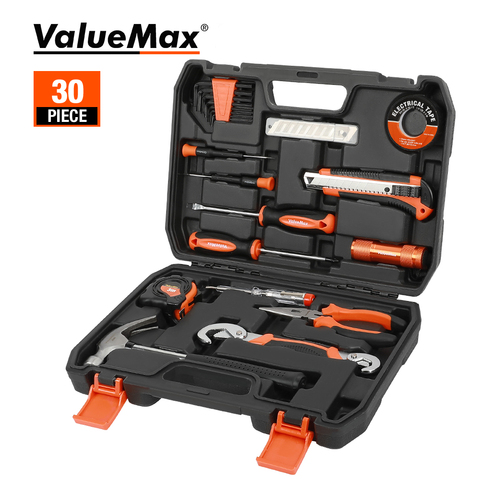 Youremax – ensemble d'outils de réparation domestique, 30 pièces, Kits d'outils ménagers avec tournevis, pince, marteau, boîte à couteaux utilitaires ► Photo 1/6