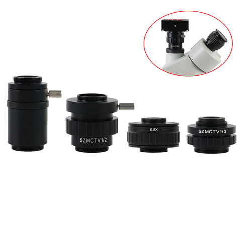 Adaptateur de caméra de Microscope SZMCTV 1/2 1/3 0, 5x1x à monture C, objectif adaptateur pour simulateur de focale trinoculaire stéréo ► Photo 1/6