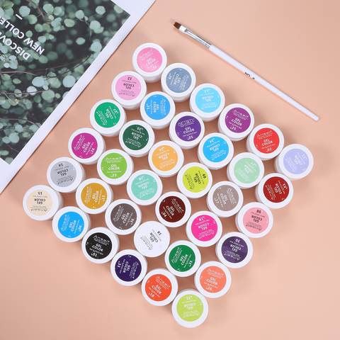 ANSELF – Lot de 36 vernis de couleurs pour manucure, laques avec brosse à ongles, application de gel UV de construction et résistant, accessoire de Nail Art, ► Photo 1/6