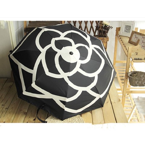 Haut de gamme petit camélia parfumé parapluie automatique parasol UV parapluie classique femme ► Photo 1/6