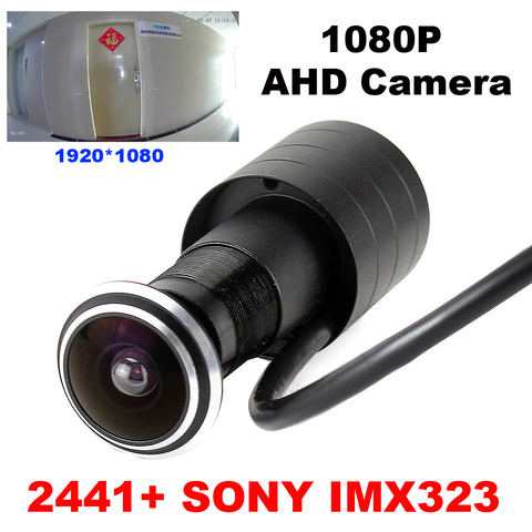 1920*1080P AHD Mini judas Fisheye caméra pour vue de porte 2MP 2441 + sony imx323 AHD signal Mini caméra pour système AHD ► Photo 1/5