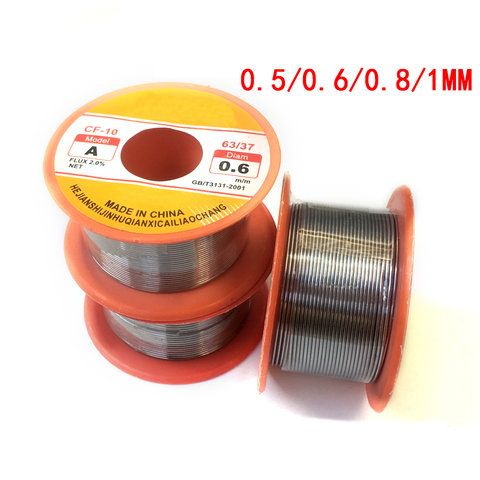 Rouleau de fil à souder pour bricolage, 0.5/0.6/0.8/1MM 63/37 FLUX 2.0% 45 pieds ► Photo 1/6