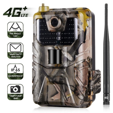 Caméra de chasse 4G Celluar 16MP MMS/SMS/SMTP/FTP caméras de sentier mobiles 940nm pièges Photo 0.3s sauvage en plein air caméra IP65 camera chasse camera exterieur caméra de chasse ► Photo 1/6