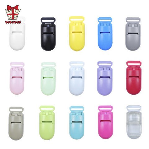 BOBO.BOX – Clips de sucette en plastique solide pour bébé, 50 pièces, porte-sucette pour nourrissons, pince multicolore ► Photo 1/6