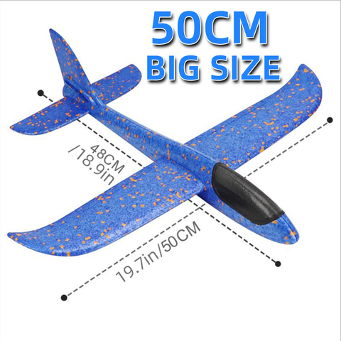 50CM grand avion en mousse planeur main jet avion planeur jouet avions inertiel EPP lancement en plein air enfants jouets pour enfants garçons cadeau ► Photo 1/6