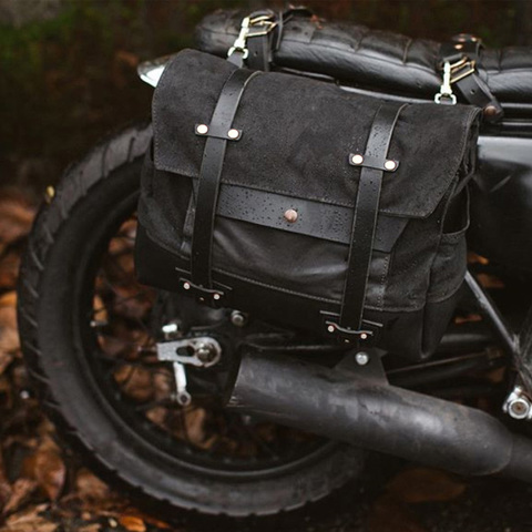 Vintage Locomotives revêtement latéral général étanche côté convexe moto sac chevalier sac à bandoulière casque sac paquet ► Photo 1/6