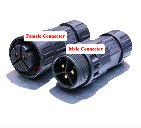Connecteurs 3pin-M25 pour série SG 1000W/1200W/1400W Micro onduleur connecteur mâle ou femelle pour connexion par câble ► Photo 1/3