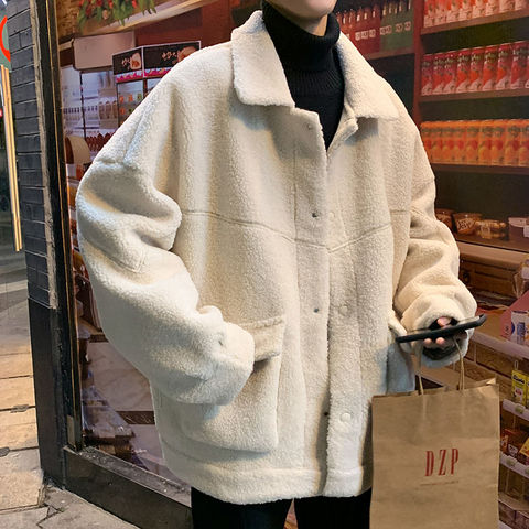 2022 hiver hommes en chaud neige vestes mode blanc laine vêtements rembourrés de coton décontracté manteaux amples cachemire Parkas taille M-2XL ► Photo 1/6
