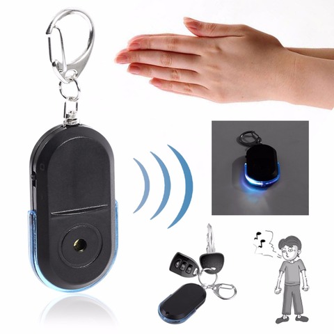 Anti-perte alarme clé localisateur porte-clés sifflet son avec lumière LED Mini Anti perte clé détecteur capteur ► Photo 1/6