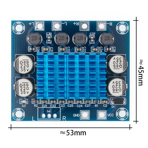 Carte d'amplificateur de puissance Audio stéréo numérique TPA3110 XH-A232 30W + 30W 2.0 canaux DC 8-26V 3A ► Photo 1/6