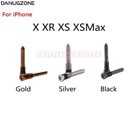 2 pièces/lot pour iPhone X XR XS Max XSMax 11 Pro 11Pro couvercle arrière vis Pentalobe Dock boîtier inférieur vis ► Photo 1/1