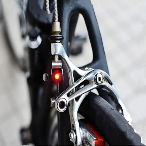 Mini feu arrière LED étanche pour vélo, support de freinage, haute luminosité, accessoires de cyclisme ► Photo 1/6