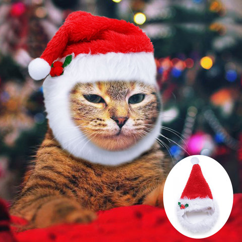 Chapeau pour chien chat | Costume de noël pour chiens, chapeau avec cloche, fournitures pour animaux de compagnie, accessoires pour Festival de noël pour chiens ► Photo 1/6