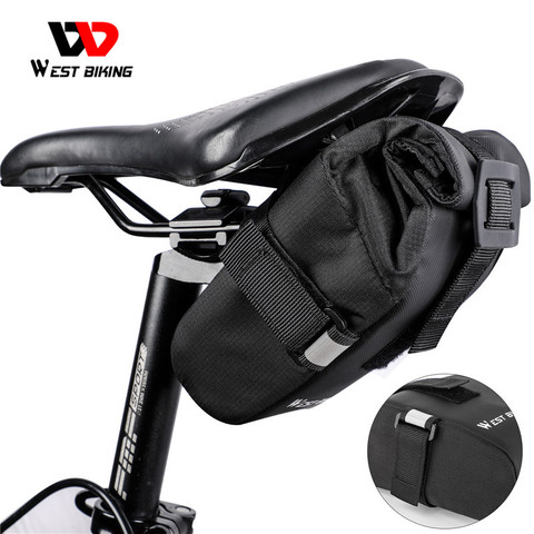 WEST BIKING – sac de selle étanche pour vtt, sacoche de cyclisme réfléchissant, grande capacité pour siège arrière, accessoires de vélo ► Photo 1/6