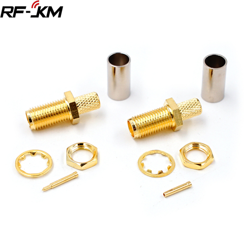 Connecteur RF femelle SMA, 10 pièces, pour câble RG58 RG142 RG400 LMR195 ► Photo 1/6