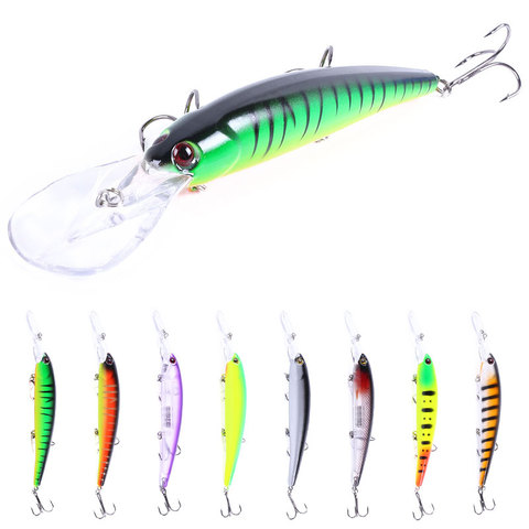 1 pièces Minnow pêche leurre Laser dur appât artificiel 3D yeux 16cm 21g Wobblers pêche brochet carpe appât ► Photo 1/6