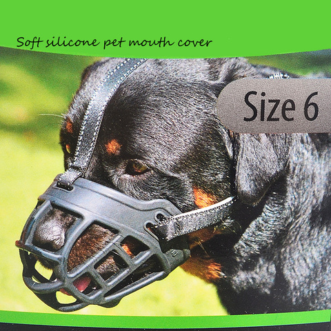 Masque buccal Anti-aboiement en Silicone pour animaux de compagnie, muselière pour Pitbull, Sheperd, petit chiot, produits de récupération ► Photo 1/6