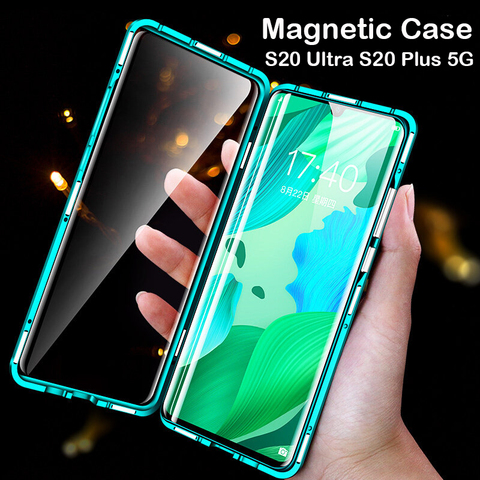 Coque intégrale magnétique antichoc en verre pour Samsung, compatible Galaxy S20 Ultra, Note 20, S10, S21 Plus, A80, A90, 5G, A21S, A51, A71, 360 ► Photo 1/6