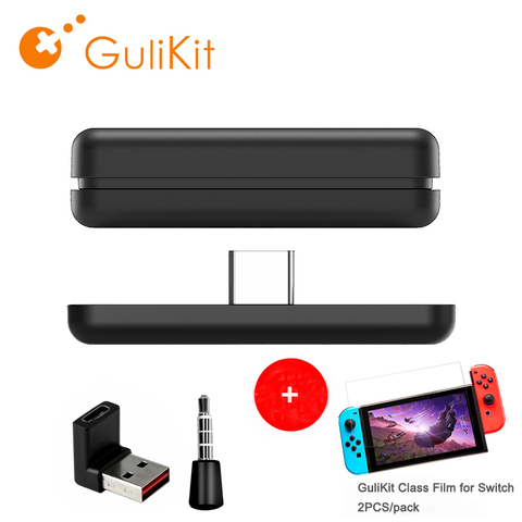 GuliKit NS07 Route Air Audio Bluetooth Sans Fil émetteur Récepteur Adaptateur USB-C avec Microphone Pour Nintendo Switch /PS4/ PS5 ► Photo 1/6