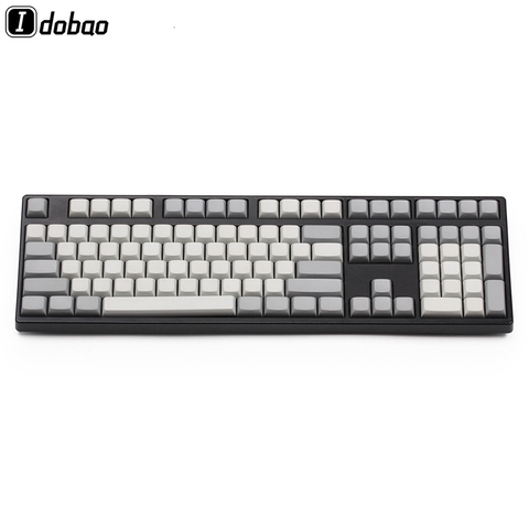 Clavier XDA blanc PBT blanc et gris ANSI ISO Cherry Mx, pour clavier mécanique, Xd64 Xd60 Xd68 Xd84 Xd96 Planck 87 104 Tkl ► Photo 1/5