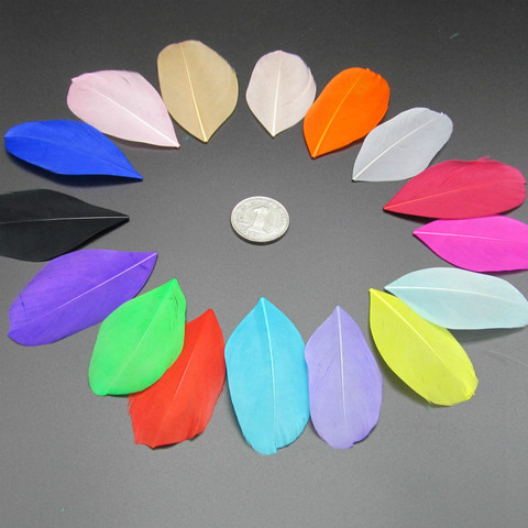 5-8cm flottant tête Plumes plume d'oie naturelle bricolage bijoux pendentif teint 25 couleurs Plumes artisanat décoration matériel 50 pcs/lot ► Photo 1/6