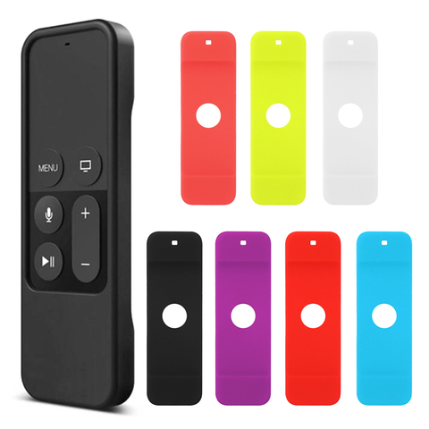 Peau de couverture de étui de protection en Silicone anti-dérapant colorée pour Apple TV 4 ► Photo 1/6