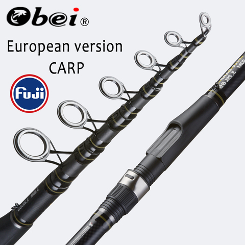 Obei Télescopique Canne à Pêche Carpe 3.3 3.6m En Fiber De Carbone Fuji Canne à pêche Pesca 12-25lb Puissance 80-200g 11' 12' Pôle Dur ► Photo 1/6