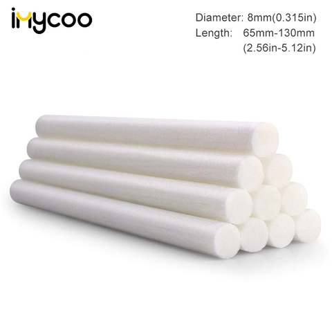 10 paquets 8mm humidificateur coton-tige noyau coton filtre mèches humidificateur bâtons coton filtre bâtons remplacer humidificateur pièces ► Photo 1/5