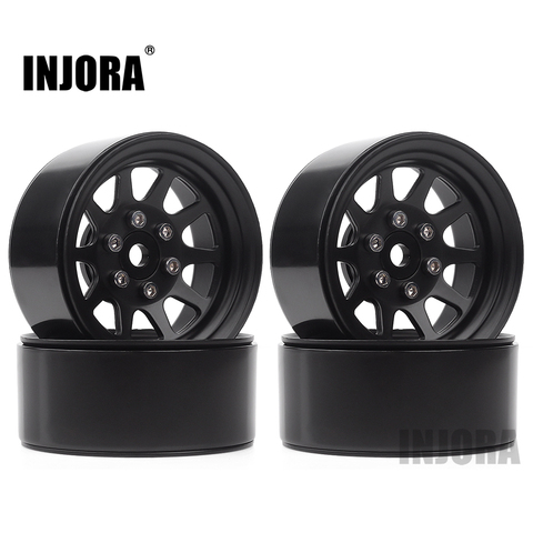 INJORA – Jantes de roues en alliage métallique 1.9, pour 1:10 RC, chenille axiale SCX10 AXI03007 90046 Traxxas TRX4 Redcat GEN8, 107g/pièce ► Photo 1/6