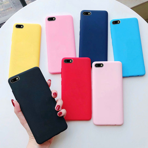 Coque de protection arrière en Silicone mat souple pour Huawei, compatible modèles Y5, Y5 Prime Lite 2022, Honor 7A, 7s ► Photo 1/6