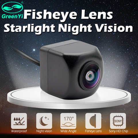 Étanche HD 170 Degrés Sony/MCCD Fisheye Lentille Starlight Nuit Vision Voiture caméra De Recul Vue Arrière Caméra CCTV Parking caméra ► Photo 1/6