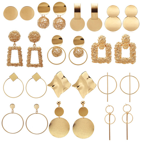Boucles d'oreilles géométriques rondes pour femmes, bijoux féminins modernes, tendance, 2022 ► Photo 1/6